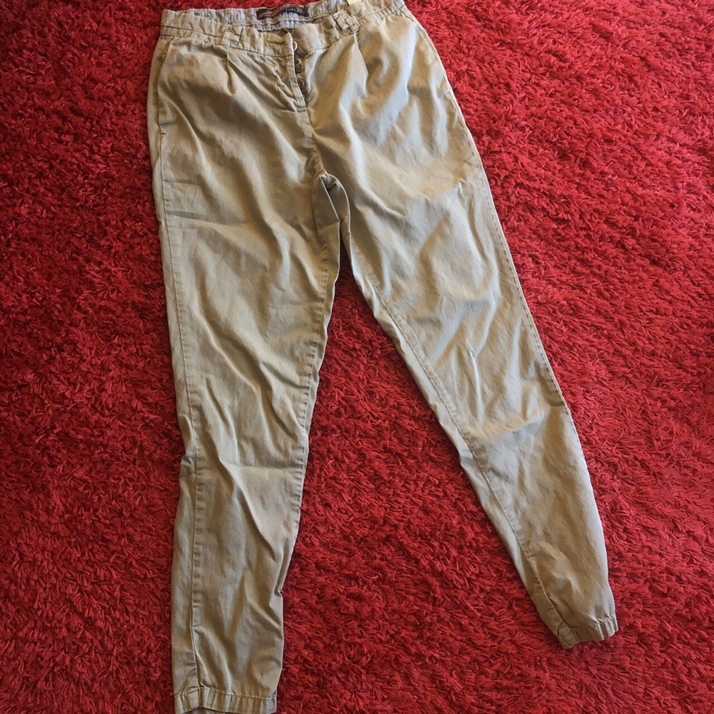 Zara button fly khakis.